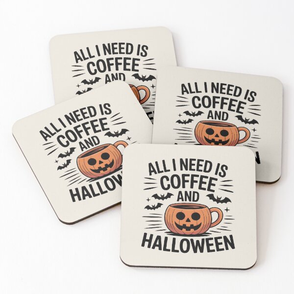 Item preview, All I Need Is Coffee and Halloween – Spooky Coffee Lover Design designed and sold by Jollys-ArtShop.