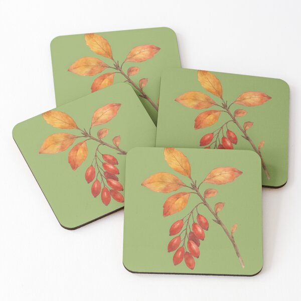 Item preview, An Autumn Barberry Branch in Watercolor designed and sold by IraBum.