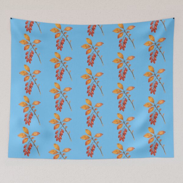 Item preview, An Autumn Barberry Branch in Watercolor designed and sold by IraBum.