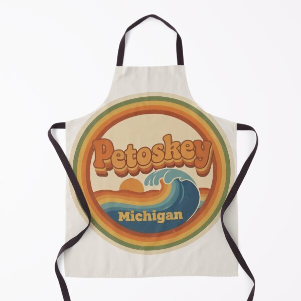 Item preview, Petoskey, Michigan Retro Wave designed and sold by TheOldMittenIllustrated.