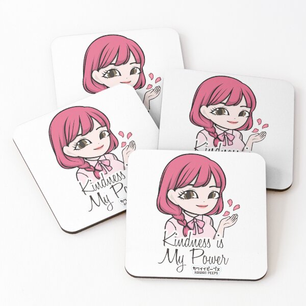 Item preview, Peaceful Kawaii "Kindness is My Power" Design – Soft Girl Aesthetic & Positive Mindfulness Art designed and sold by P-L-Sardines.