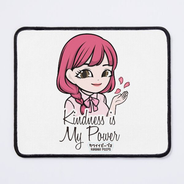 Item preview, Peaceful Kawaii "Kindness is My Power" Design – Soft Girl Aesthetic & Positive Mindfulness Art designed and sold by P-L-Sardines.