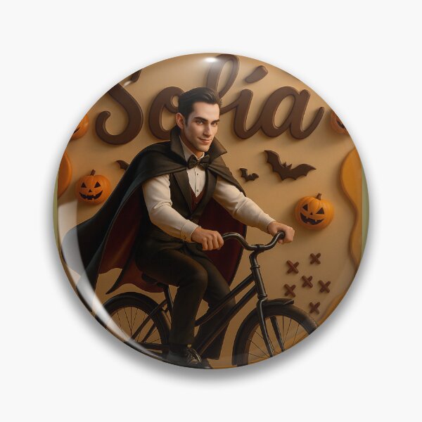 Item preview, Vampire on a Bike – Customizable Halloween Design with Your Name designed and sold by Tendencias-ia.