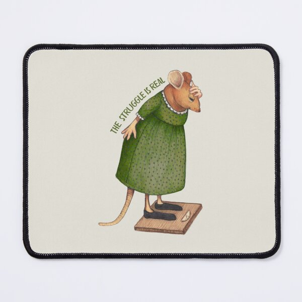 Item preview, Weight Loss Struggle is Real, with Mouse on Scale designed and sold by JoyfulWhimsy.