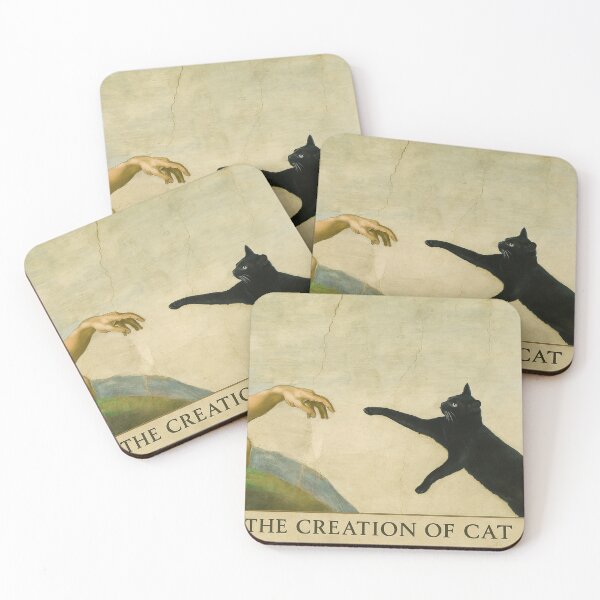 Item preview, The Creation of Cat – Funny Renaissance Cat Art Parody designed and sold by SlannaCat.