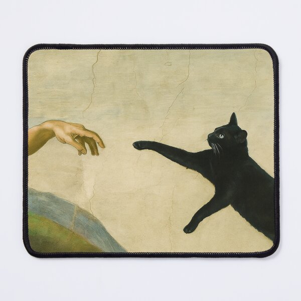 Item preview, The Creation of Cat – Funny Renaissance Cat Art Parody designed and sold by SlannaCat.