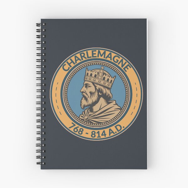 Item preview, Charlemagne Holy Roman Emperor Illustration Badge designed and sold by KrisSidDesigns.