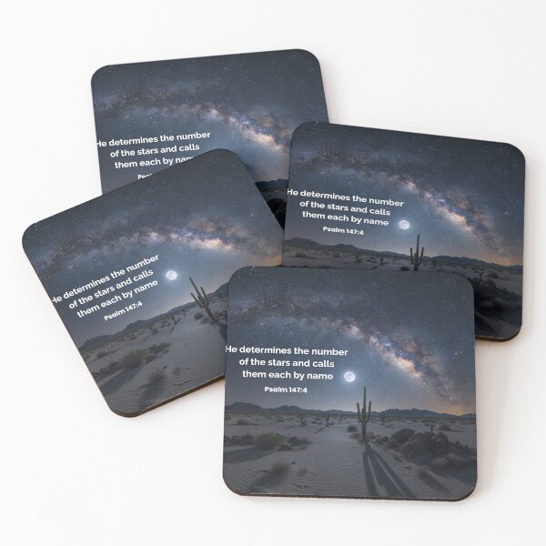 Item preview, He Calls the Stars by Name — Psalm 147:4 Desert Night Christian Art designed and sold by Illustrated Faith.