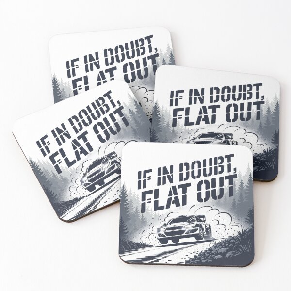 Item preview, Rally Racing If in Doubt Flat Out Design | Scotland Motorsport Rally Driver Art designed and sold by Loom on the Loch.