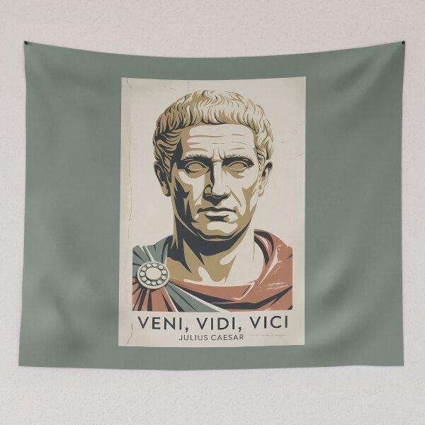 Item preview, Julius Caesar Quote Roman Empire Illustration Vintage designed and sold by KrisSidDesigns.