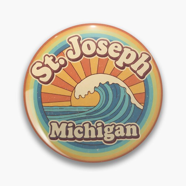 Item preview, St. Joseph, Michigan Retro Wave designed and sold by TheOldMittenIllustrated.