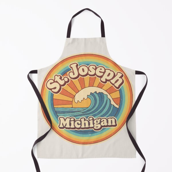 Item preview, St. Joseph, Michigan Retro Wave designed and sold by TheOldMittenIllustrated.