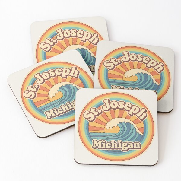 Item preview, St. Joseph, Michigan Retro Wave designed and sold by TheOldMittenIllustrated.