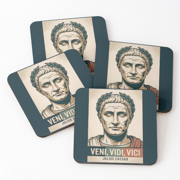 Item preview, Julius Caesar Quote Rome Illustration Vintage designed and sold by KrisSidDesigns.
