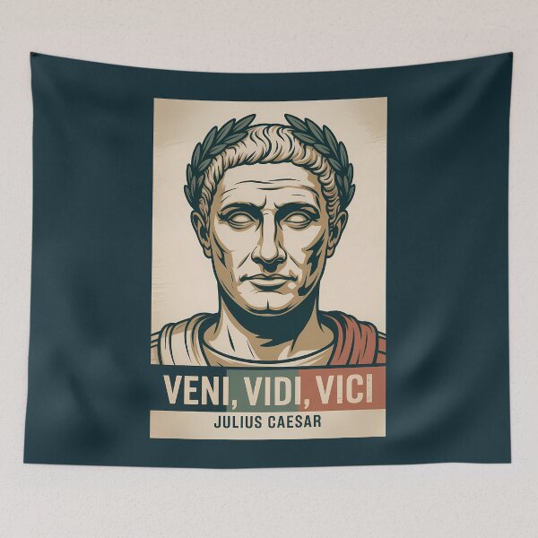 Item preview, Julius Caesar Quote Rome Illustration Vintage designed and sold by KrisSidDesigns.