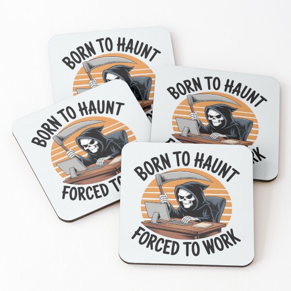 Item preview, Born to Haunt, Forced to Work – Funny Halloween Design designed and sold by Jollys-ArtShop.