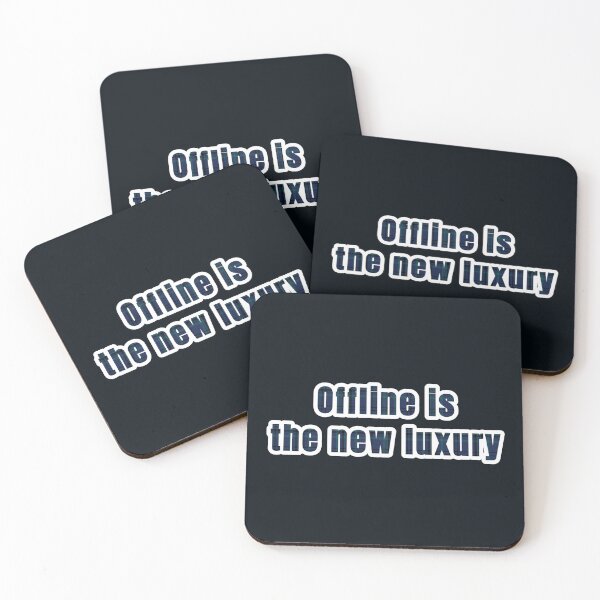 Item preview, Offline is the new luxury, a checkered inscription designed and sold by silent-violin.