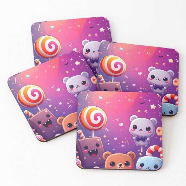 Item preview, Chibi Bear & Candy Kingdom Sticker Pack - Spooky Cute Halloween Gradient Decals designed and sold by MoonlitDoodles1.