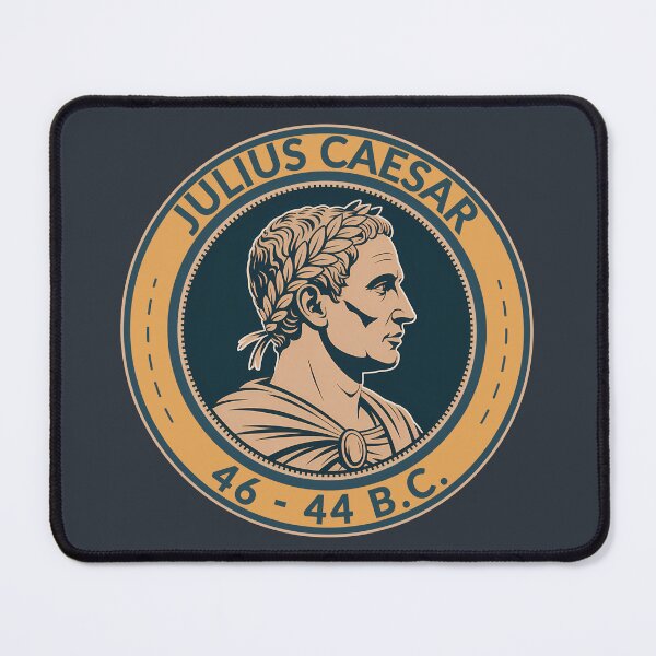 Item preview, Julius Caesar Roman Empire Illustration Badge designed and sold by KrisSidDesigns.