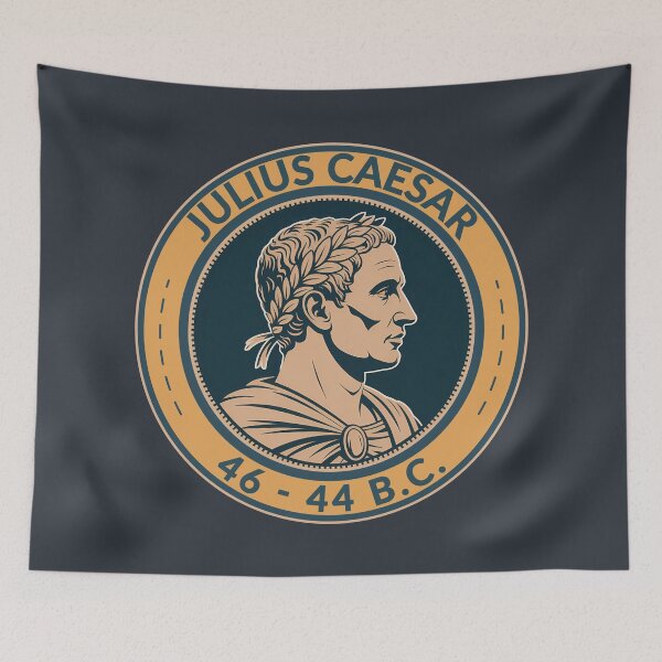 Item preview, Julius Caesar Roman Empire Illustration Badge designed and sold by KrisSidDesigns.