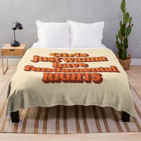 Item preview, Retro Feminist Quote Girls Just Wanna Have Fundamental Rights designed and sold by Meandmyshop.