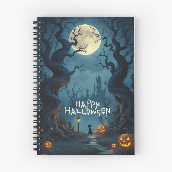 Item preview, Happy Halloween – Haunted Forest Moonlight Card designed and sold by Edenglow Prints & Peculiars.