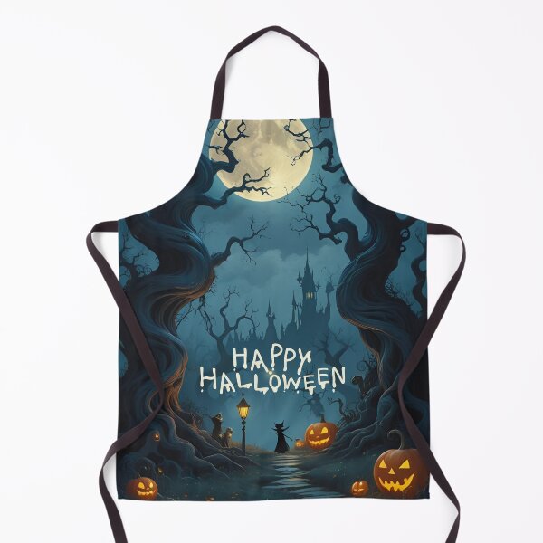 Item preview, Happy Halloween – Haunted Forest Moonlight Card designed and sold by Edenglow Prints & Peculiars.