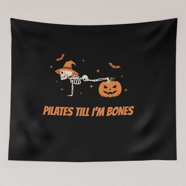 Item preview, Halloween Pilates Skeleton – “Pilates till I'm Bones” ,Funny Fitness  designed and sold by sashica.