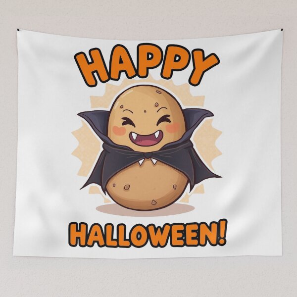 Item preview, Cute Vampire Potato – Funny Spooky Halloween Art designed and sold by snoezelstudio.