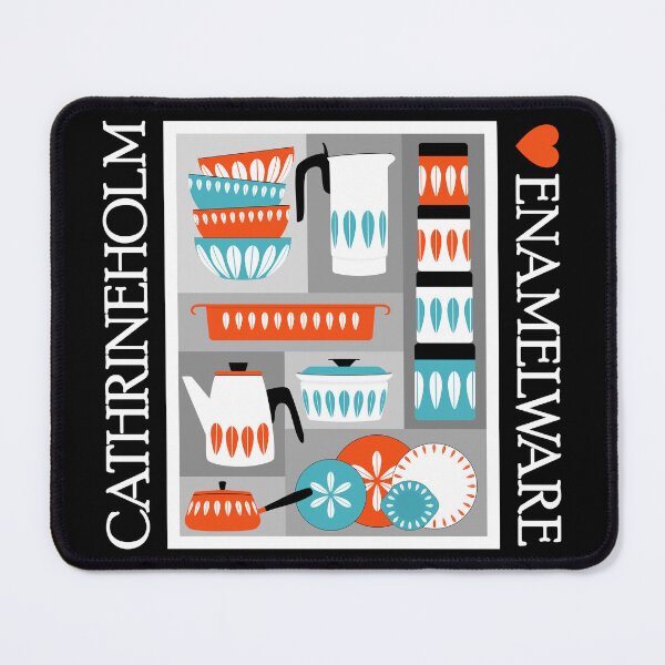 Item preview, Cathrineholm Kitchen Enamelware - Orange-Red and Aqua Blue designed and sold by Elsy's Art.