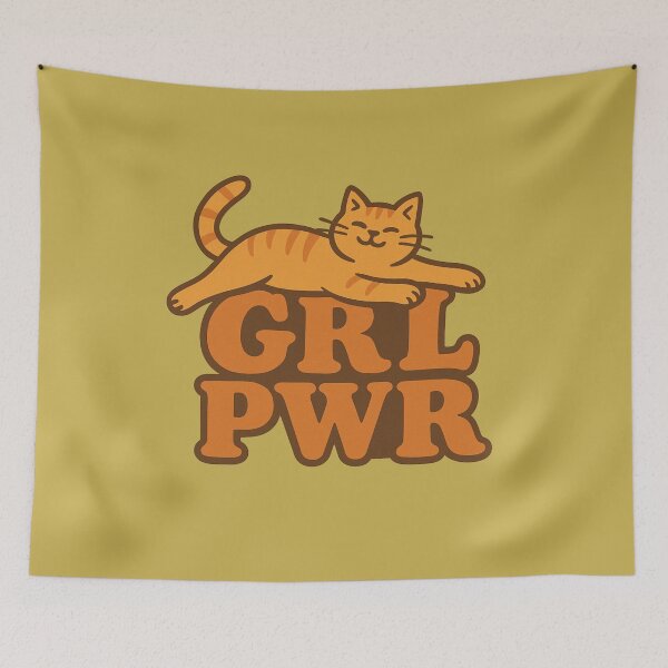 Item preview, GRL PWR Cat – Retro Feminist Empowerment Design designed and sold by Meandmyshop.
