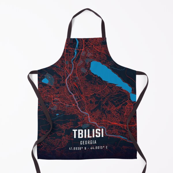 Item preview, Tbilisi Red & Blue Minimalist Map designed and sold by HomeLivingCo.