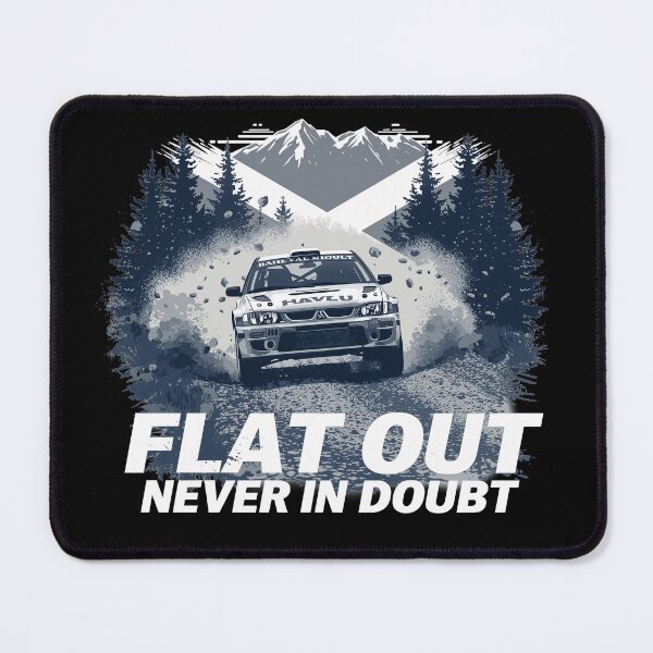 Item preview, Scottish Rally Car Flat Out Design | Scotland Motorsport Saltire Rallying Never in Doubt Art designed and sold by Loom on the Loch.