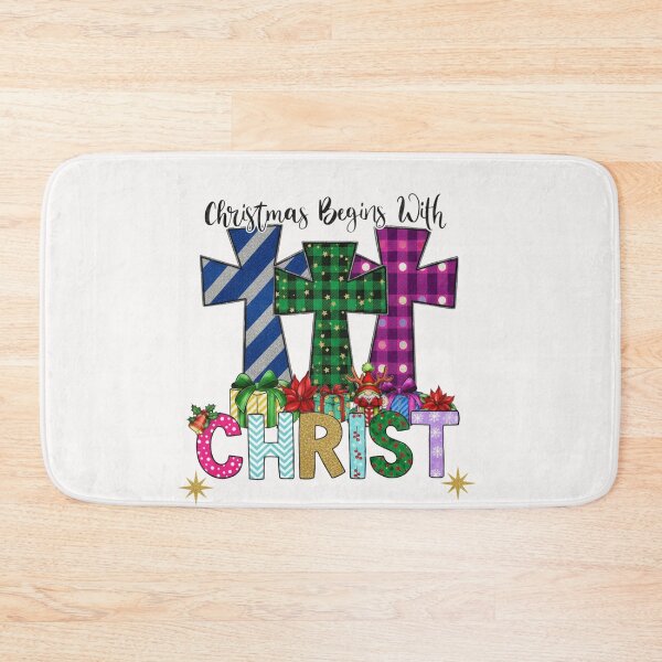Item preview, Christmas Begins With Christ Cross Design designed and sold by Illustrated Faith.