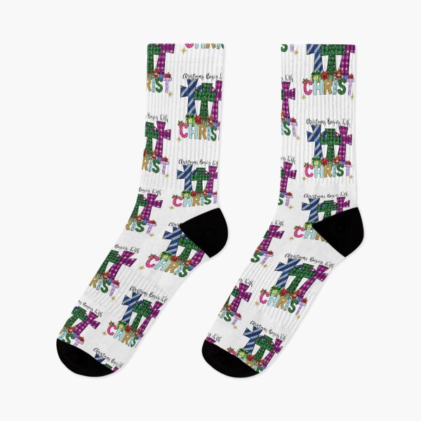 Item preview, Christmas Begins With Christ Cross Design designed and sold by Illustrated Faith.