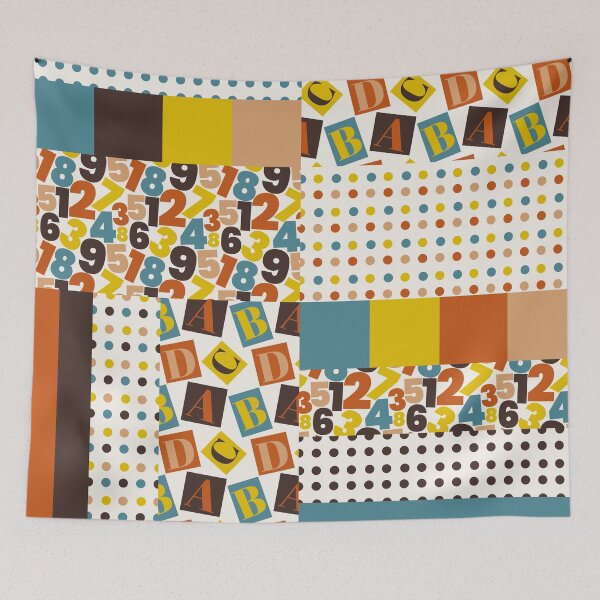 Item preview, Numeric harmony patchwork designed and sold by SweetberryHouse.