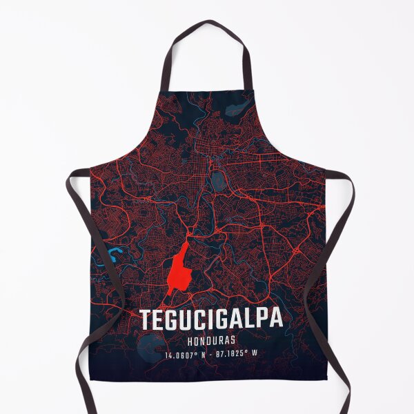 Item preview, Tegucigalpa Red & Blue Minimalist Map designed and sold by HomeLivingCo.