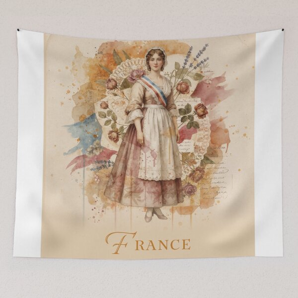 Item preview, La Belle France: Vintage Elegance in Tricolor designed and sold by ForeverPrintsOK.