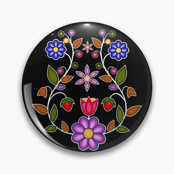 Item preview, Ojibwe Floral Native Flowers And Strawberries designed and sold by YalenArt.