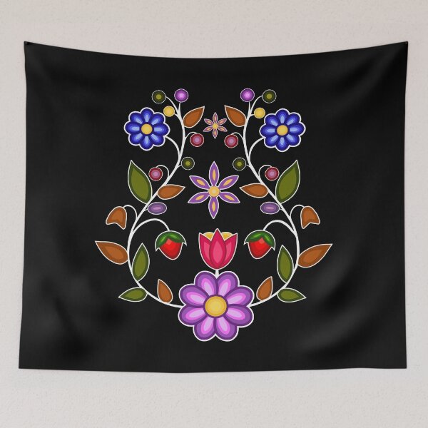 Item preview, Ojibwe Floral Native Flowers And Strawberries designed and sold by YalenArt.