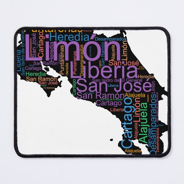 Item preview, Costa Rica City Names Word Art designed and sold by TheIconSmith.