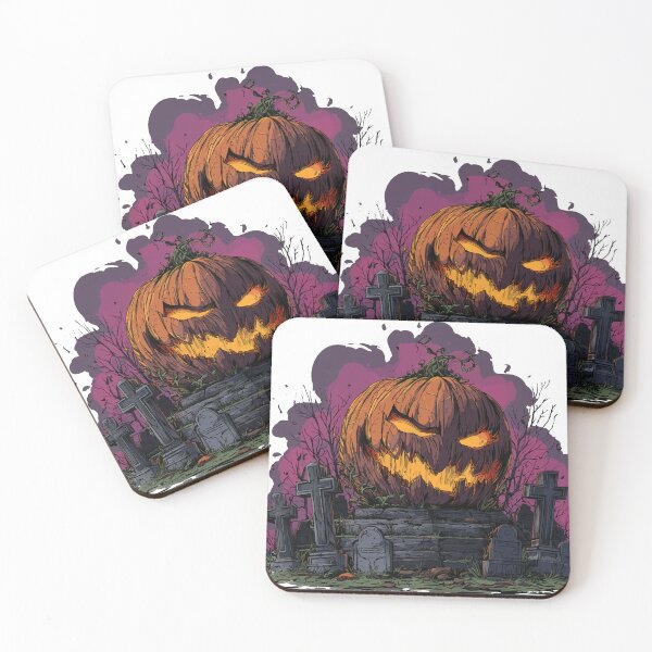 Item preview, Dark Pumpkin King – Scary Halloween Pumpkin in a Graveyard | Creepy Jack-O’-Lantern Design designed and sold by pehhappy.