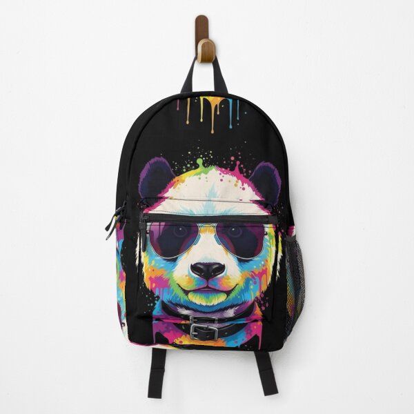 Item preview, Neon Colorful Cool Panda Art – Vibrant Pop Art Panda with Sunglasses designed and sold by Whisky1111.