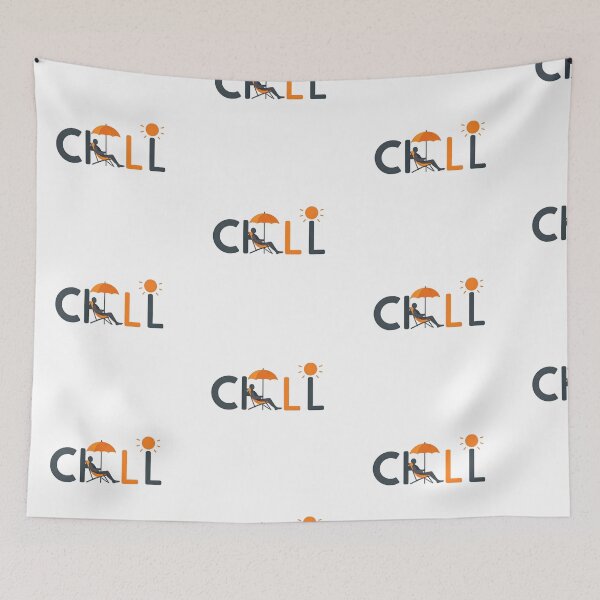 Item preview, CHILL Logo Design – Minimalist Beach Chair and Umbrella Concept in Modern Flat Vector Style designed and sold by PixelVibe782.