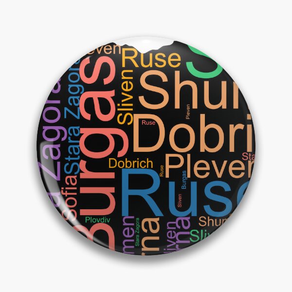 Item preview, Bulgaria City Names Word Art designed and sold by TheIconSmith.