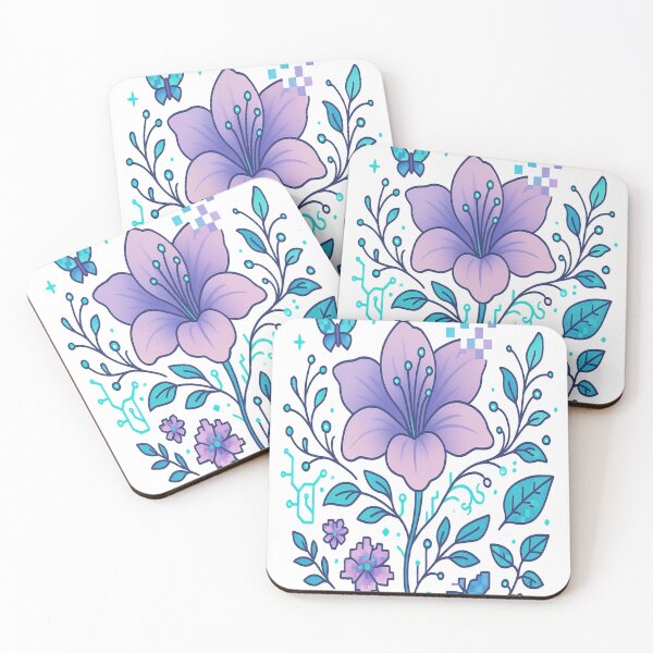 Item preview, Quantum Pixel Garden – Cyber Floral Aesthetic Design designed and sold by Even1990.