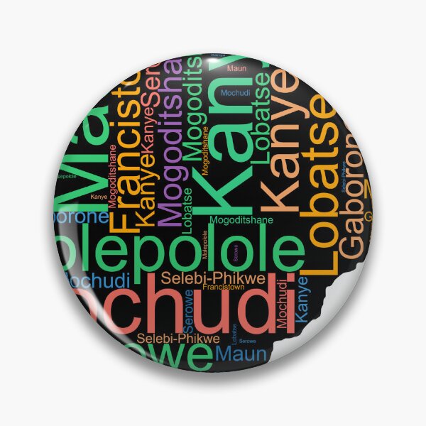 Item preview, Botswana City Names Word Art designed and sold by TheIconSmith.