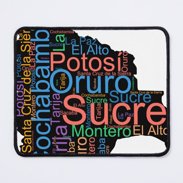 Item preview, Bolivia City Names Word Art designed and sold by TheIconSmith.