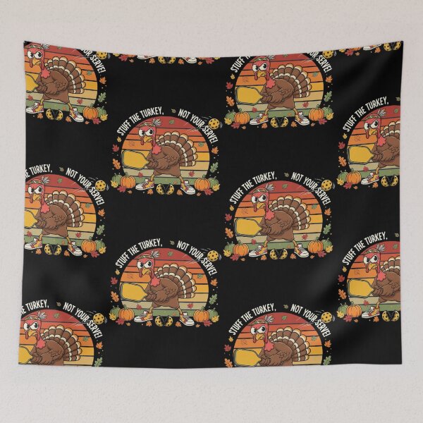 Item preview, Thanksgiving Pickleball Turkey Funny Retro Fall Sports Gift, Stuff The Turkey Not Your Serve Tee designed and sold by 519xdesign.