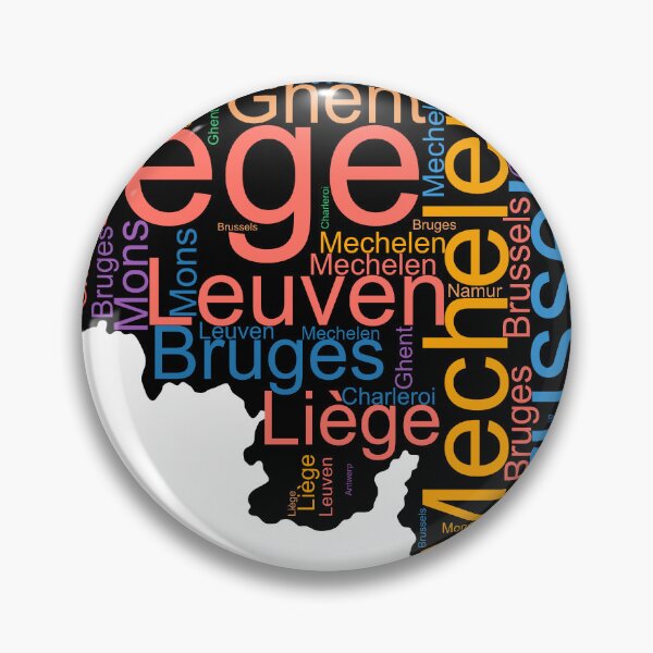 Item preview, Belgium City Names Word Art designed and sold by TheIconSmith.